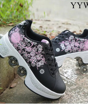 Lusy Store LLC Casual Sneakers Walk Roller Skates Sneakers