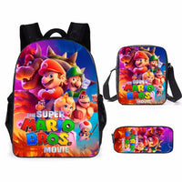 Mario Backpack 3pcs/set Shoulder Bag Boys Children Versatile Bag School Bag - Lusy Store LLC