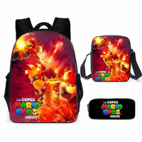 Mario Backpack 3pcs/set Shoulder Bag Boys Children Versatile Bag School Bag - Lusy Store LLC