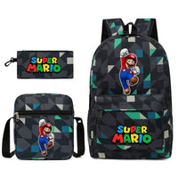 Mario Backpack 3pcs/set Shoulder Bag Pencil Bag Backpack - Lusy Store LLC
