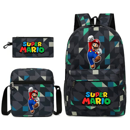 Mario Backpack 3pcs/set Shoulder Bag Pencil Bag Backpack - Lusy Store LLC