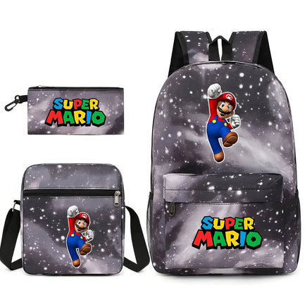 Mario Backpack 3pcs/set Shoulder Bag Pencil Bag Backpack - Lusy Store LLC