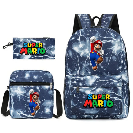 Mario Backpack 3pcs/set Shoulder Bag Pencil Bag Backpack - Lusy Store LLC