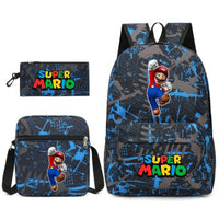Mario Backpack 3pcs/set Shoulder Bag Pencil Bag Backpack - Lusy Store LLC