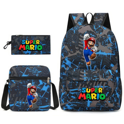 Mario Backpack 3pcs/set Shoulder Bag Pencil Bag Backpack - Lusy Store LLC