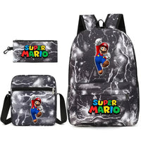Mario Backpack 3pcs/set Shoulder Bag Pencil Bag Backpack - Lusy Store LLC