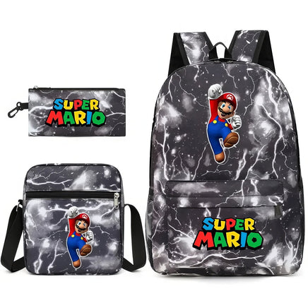 Mario Backpack 3pcs/set Shoulder Bag Pencil Bag Backpack - Lusy Store LLC