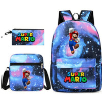 Mario Backpack 3pcs/set Shoulder Bag Pencil Bag Backpack - Lusy Store LLC