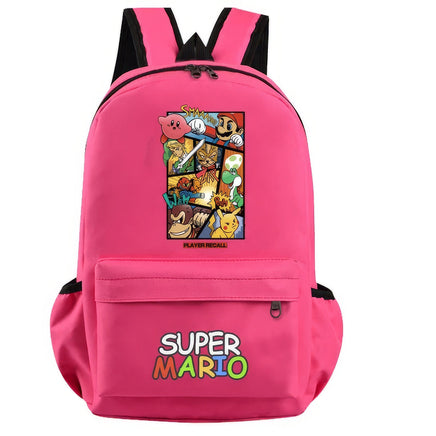 Mario Backpack Boys Girls Hildren Back To School Kawaii Schoolbag Luigi Yoshi Toad - Lusy Store LLC