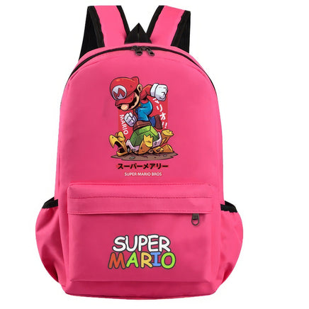Mario Backpack Boys Girls Hildren Back To School Kawaii Schoolbag Luigi Yoshi Toad - Lusy Store LLC
