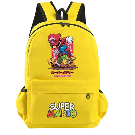 Mario Backpack Boys Girls Hildren Back To School Kawaii Schoolbag Luigi Yoshi Toad - Lusy Store LLC