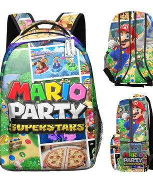 Mario Backpack Childrens Backpack Schoolbag Boys and Girls Backpack - Lusy Store LLC