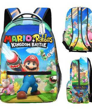 Mario Backpack Childrens Backpack Schoolbag Boys and Girls Backpack - Lusy Store LLC