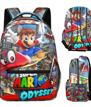 Mario Backpack Childrens Backpack Schoolbag Boys and Girls Backpack - Lusy Store LLC