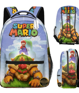 Mario Backpack Childrens Backpack Schoolbag Boys and Girls Backpack - Lusy Store LLC