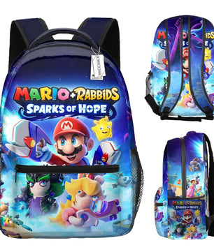 Mario Backpack Childrens Backpack Schoolbag Boys and Girls Backpack - Lusy Store LLC