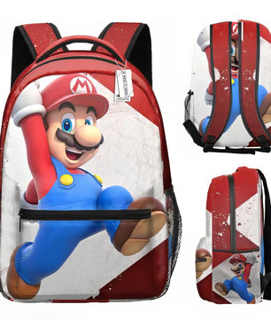 Mario Backpack Childrens Backpack Schoolbag Boys and Girls Backpack - Lusy Store LLC