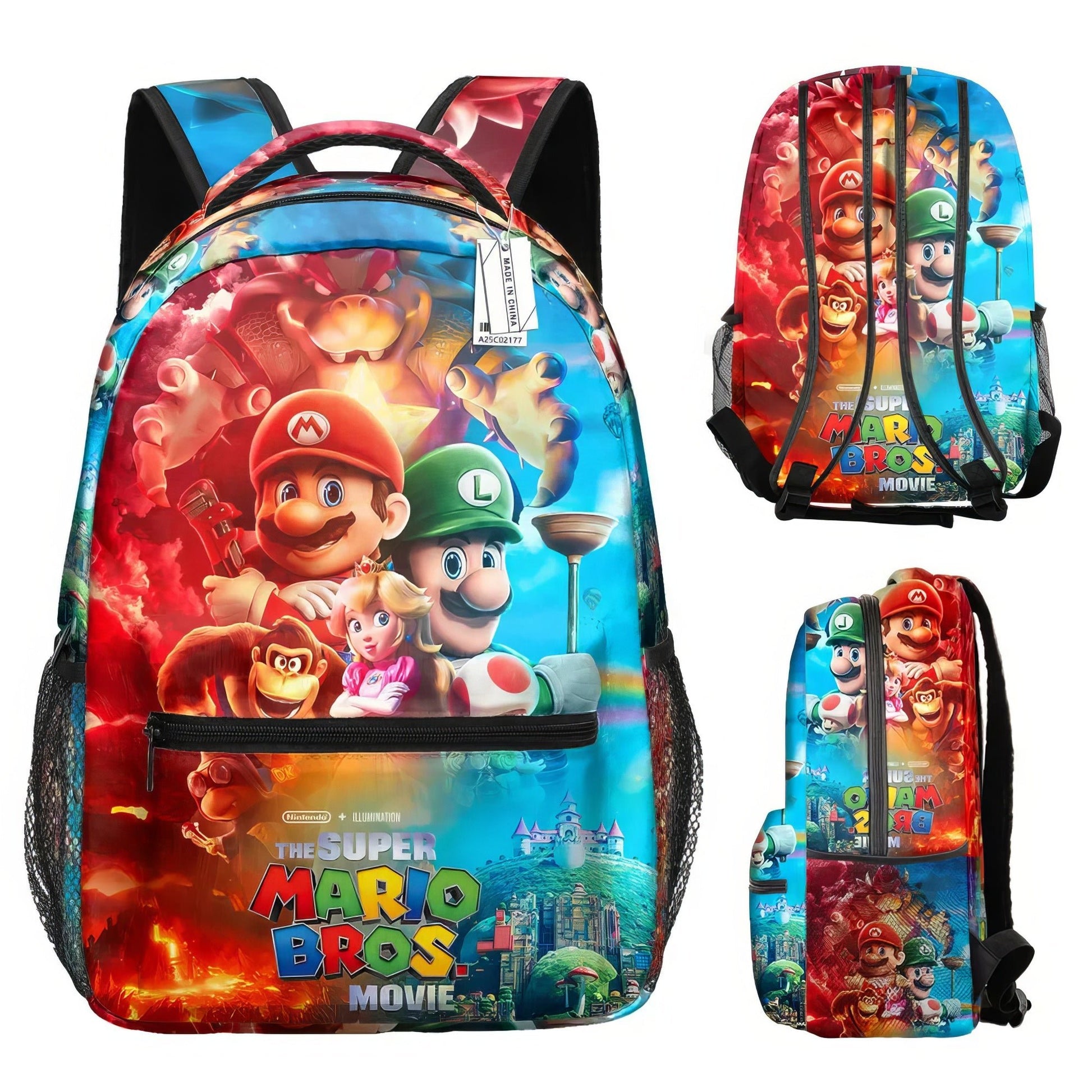 Mario Backpack Childrens Backpack Schoolbag Boys and Girls Backpack - Lusy Store LLC