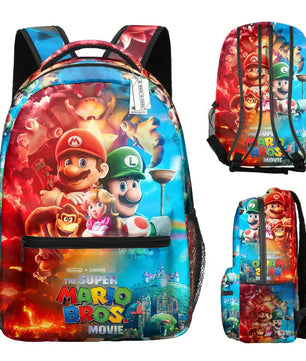 Mario Backpack Childrens Backpack Schoolbag Boys and Girls Backpack - Lusy Store LLC