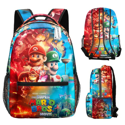 Mario Backpack Childrens Backpack Schoolbag Boys and Girls Backpack - Lusy Store LLC