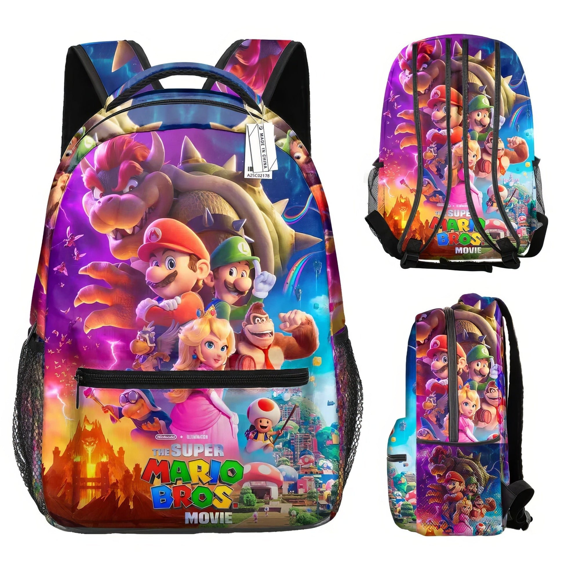 Mario Backpack Childrens Backpack Schoolbag Boys and Girls Backpack - Lusy Store LLC