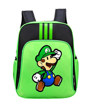Mario Backpack Childrens Schoolbag Simple Backpack Primary and Middle School - Lusy Store LLC