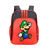 Mario Backpack Childrens Schoolbag Simple Backpack Primary and Middle School - Lusy Store LLC