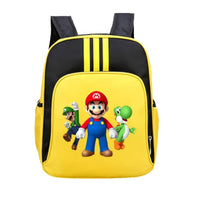 Mario Backpack Childrens Schoolbag Simple Backpack Primary and Middle School - Lusy Store LLC