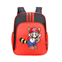 Mario Backpack Childrens Schoolbag Simple Backpack Primary and Middle School - Lusy Store LLC