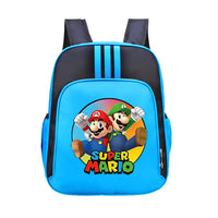 Mario Backpack Childrens Schoolbag Simple Backpack Primary and Middle School - Lusy Store LLC
