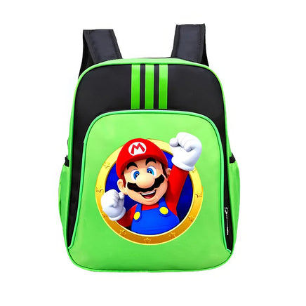 Mario Backpack Childrens Schoolbag Simple Backpack Primary and Middle School - Lusy Store LLC