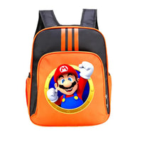 Mario Backpack Childrens Schoolbag Simple Backpack Primary and Middle School - Lusy Store LLC