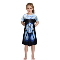 Maximize your child's Halloween fun with this Girls' Short-sleeved Funny Digital Printed Dress B420 1008