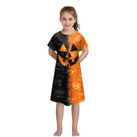 Maximize your child's Halloween fun with this Girls' Short-sleeved Funny Digital Printed Dress B420 1005