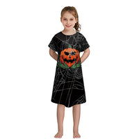 Maximize your child's Halloween fun with this Girls' Short-sleeved Funny Digital Printed Dress B420 1007