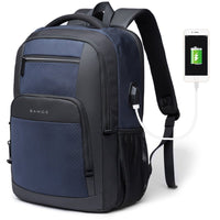 Men's Casual Schoolbag for Students with Laptop Compartment Blue