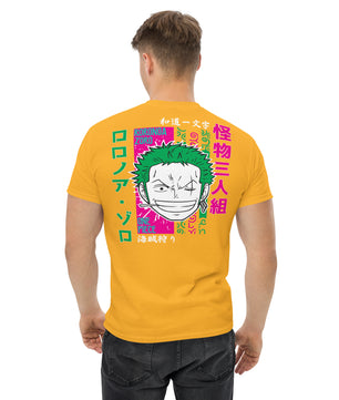 One Piece t-shirt mens classic tee Zoro Roronoa cotton soft t-shirt
