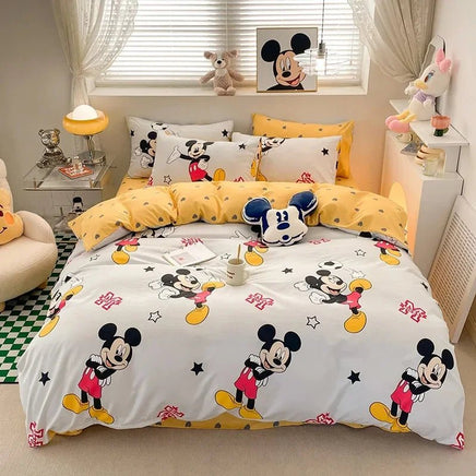 Mickey Minnie Bedding Set Kids Duvet Cover Kawaii Cute Double Single Size for Children Gifts Queen King Size 1