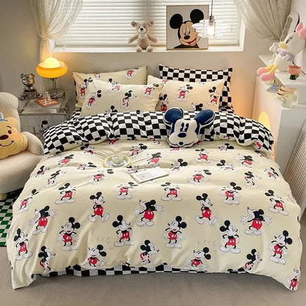 Mickey Minnie Bedding Set Kids Duvet Cover Kawaii Cute Double Single Size for Children Gifts Queen King Size 6