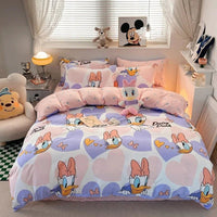 Mickey Minnie Bedding Set Kids Duvet Cover Kawaii Cute Double Single Size for Children Gifts Queen King Size 2