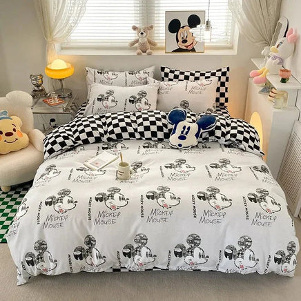 Mickey Minnie Bedding Set Kids Duvet Cover Kawaii Cute Double Single Size for Children Gifts Queen King Size 5