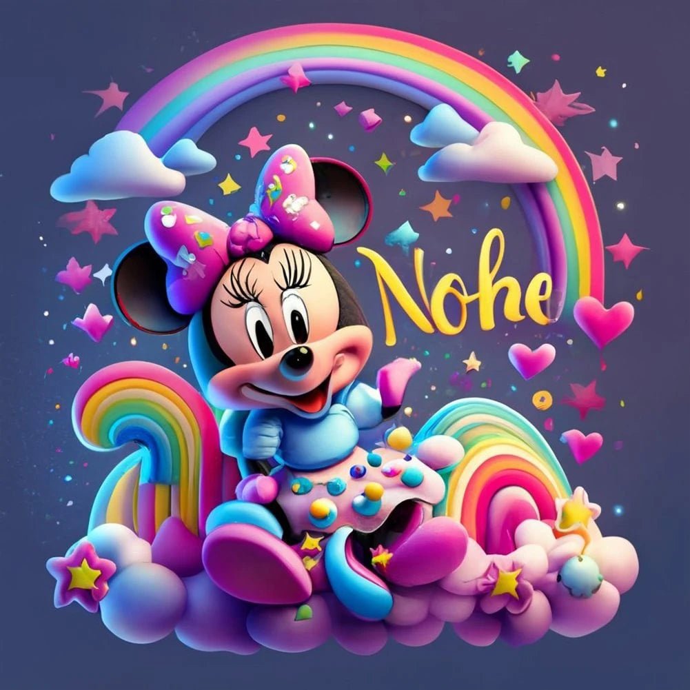 Mickey Mouse 5D Diamond Painting Kit with Lilo and Stitch Characters Cute Gift - Lusy Store LLC