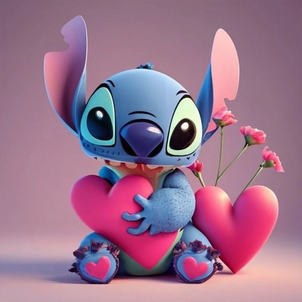 Mickey Mouse 5D Diamond Painting Kit with Lilo and Stitch Characters Cute Gift - Lusy Store LLC