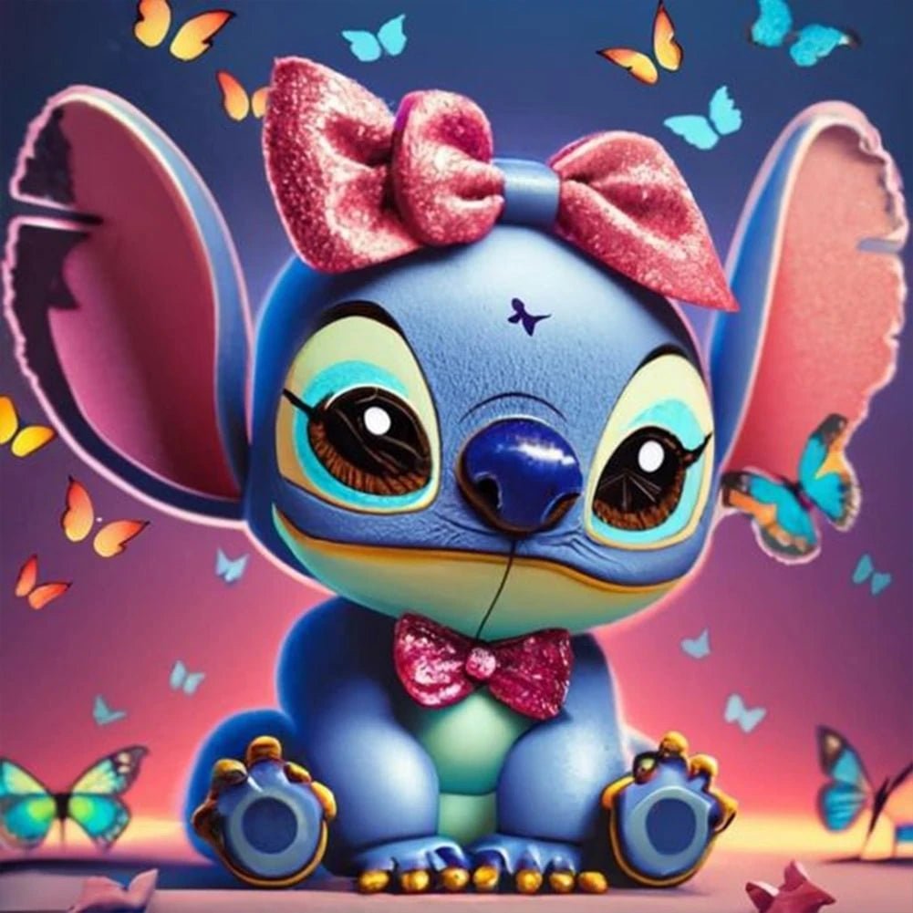 Mickey Mouse 5D Diamond Painting Kit with Lilo and Stitch Characters Cute Gift - Lusy Store LLC
