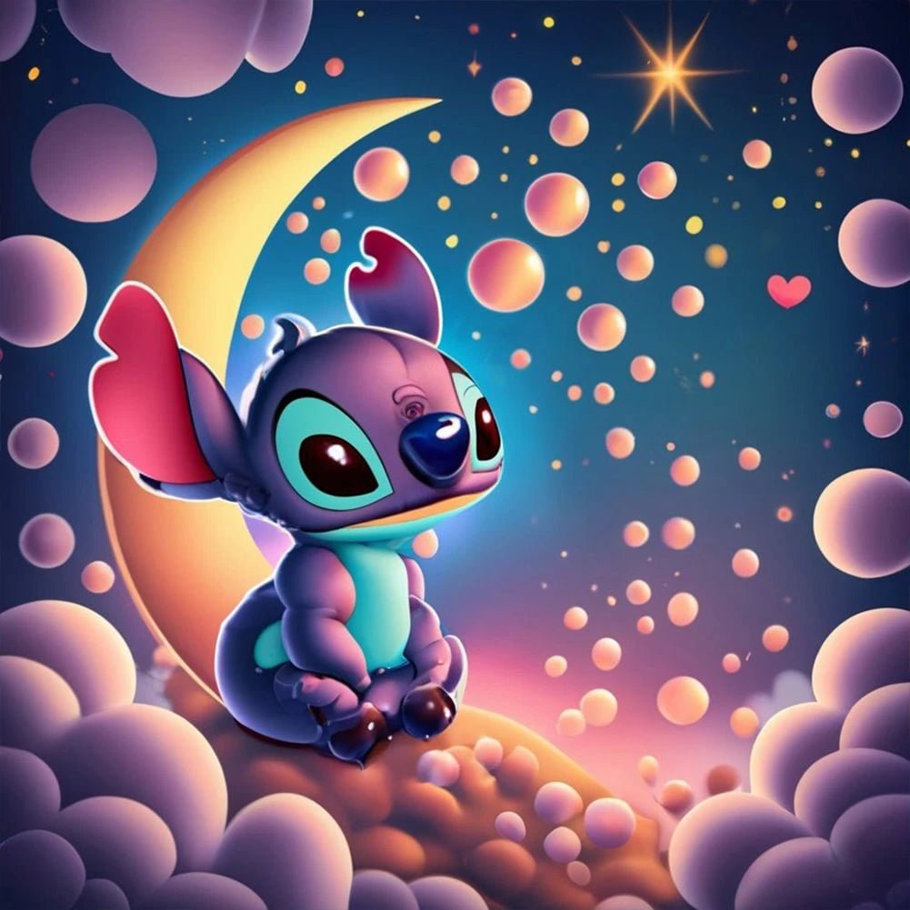 Mickey Mouse 5D Diamond Painting Kit with Lilo and Stitch Characters Cute Gift - Lusy Store LLC