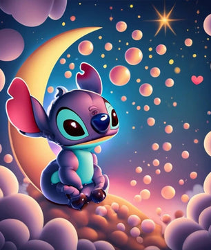 Mickey Mouse 5D Diamond Painting Kit with Lilo and Stitch Characters Cute Gift - Lusy Store LLC