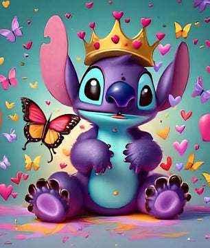 Mickey Mouse 5D Diamond Painting Kit with Lilo and Stitch Characters Cute Gift - Lusy Store LLC