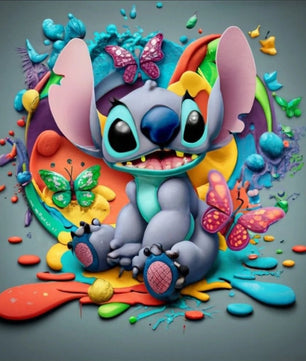 Mickey Mouse 5D Diamond Painting Kit with Lilo and Stitch Characters Cute Gift - Lusy Store LLC