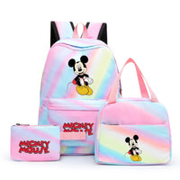 Minnie Backpack - 3pcs/set Colorful Backpack with Lunch Bag Casual School Bags - Lusy Store LLC