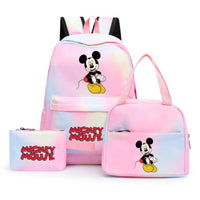 Minnie Backpack - 3pcs/set Colorful Backpack with Lunch Bag Casual School Bags - Lusy Store LLC